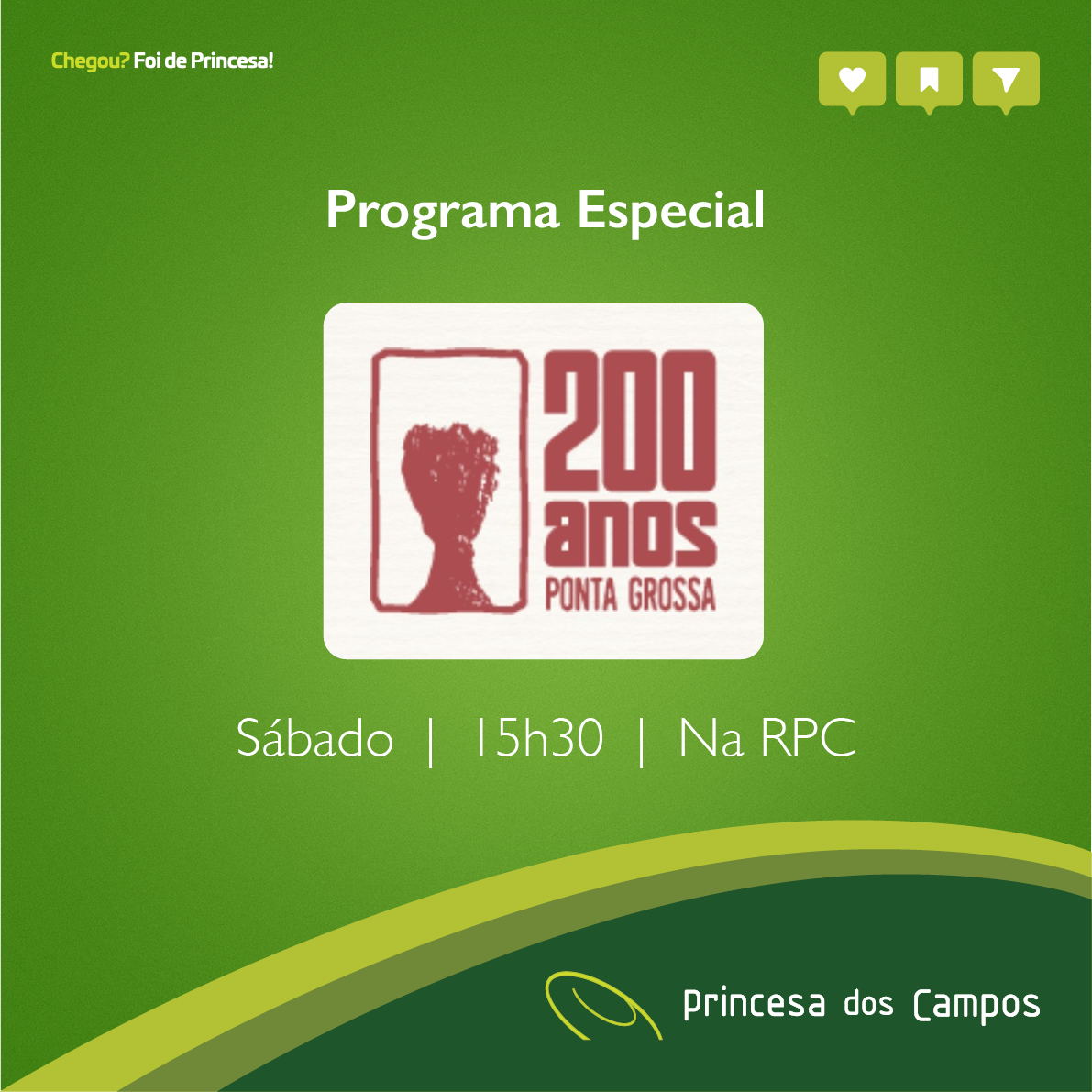 RPC destaca Princesa dos Campos em programa especial neste sÃ¡bado.